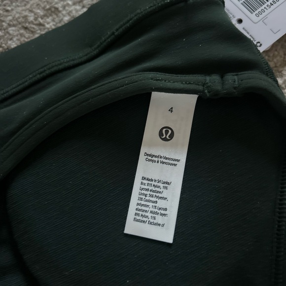 lululemon athletica Dark Green Sports Bra size 4 (a-c cups) - Picture 4 of 5